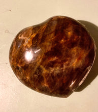 Load image into Gallery viewer, Black & Peach Moonstone Heart - Polished