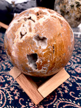 Load image into Gallery viewer, Ocean Jasper Sphere with Quartz Druze Inclusions