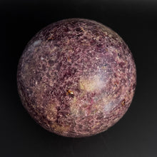 Load image into Gallery viewer, Lepidolite Sphere with Smoky Quartz Crystal Inclusions - Polished