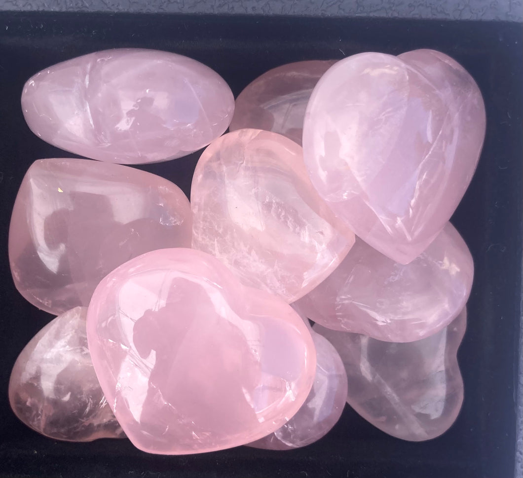 Rose Quartz Hearts - Small