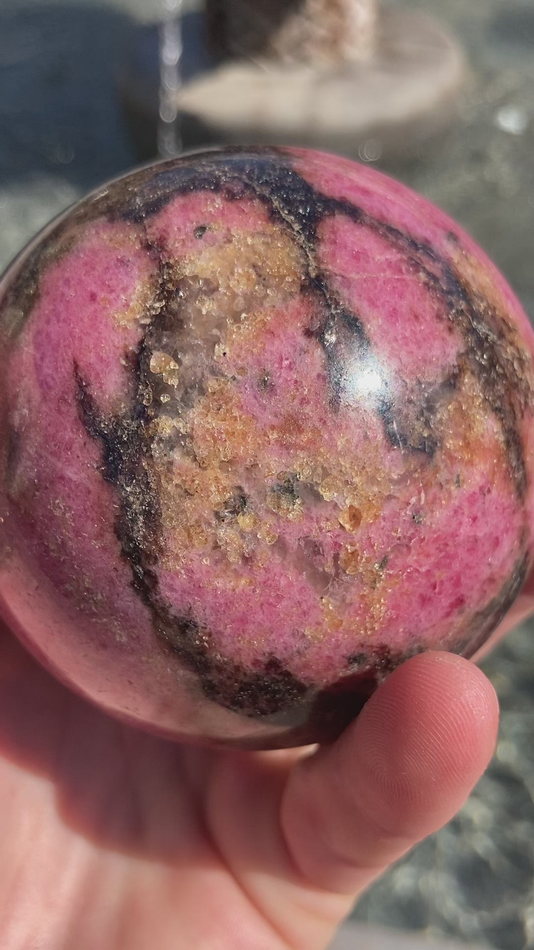 Rhodonite Sphere - Polished